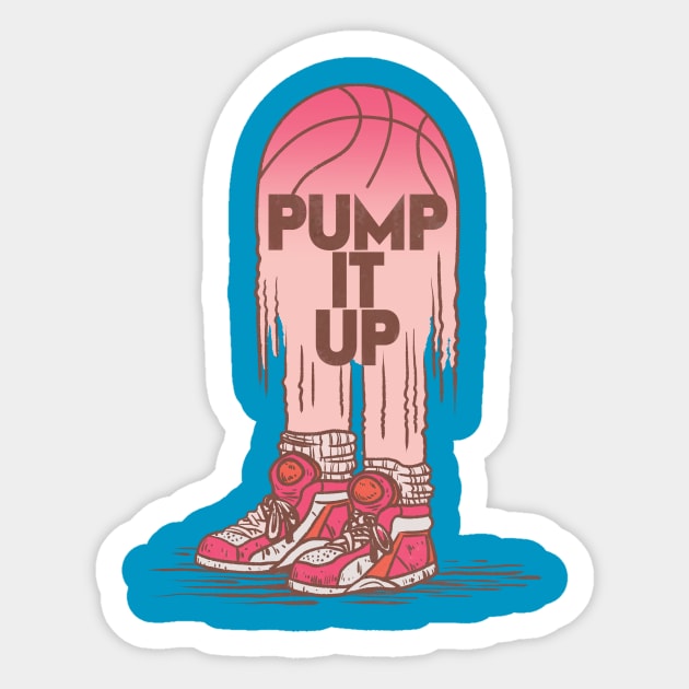 Pump It Up (color variant) Sticker by Ryan Konzelman